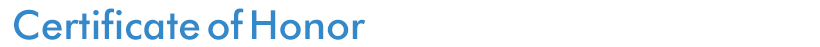 荣誉证书