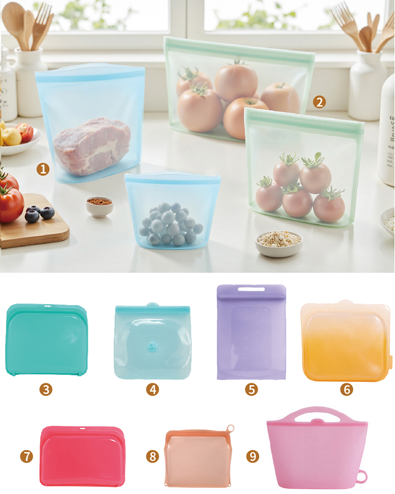 シリコ一ン保存袋