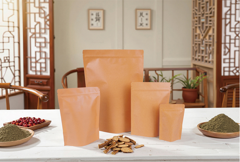 無窓型クラフト紙自立袋