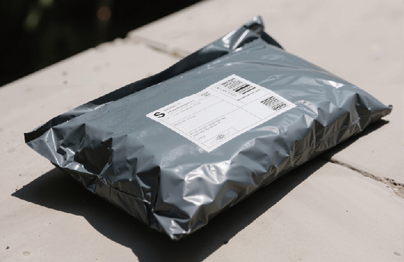 宅配バッグを棚包する