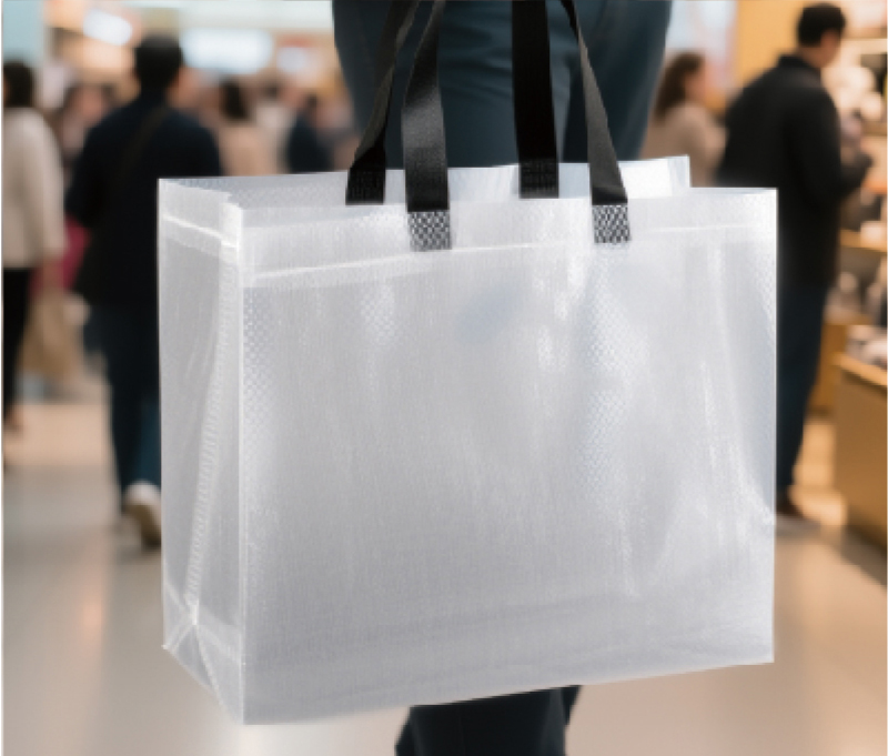 PP取っ手付き透明編み袋