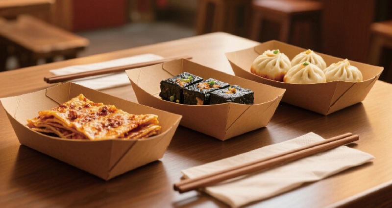 クラフト紙のオ一プントップボックス